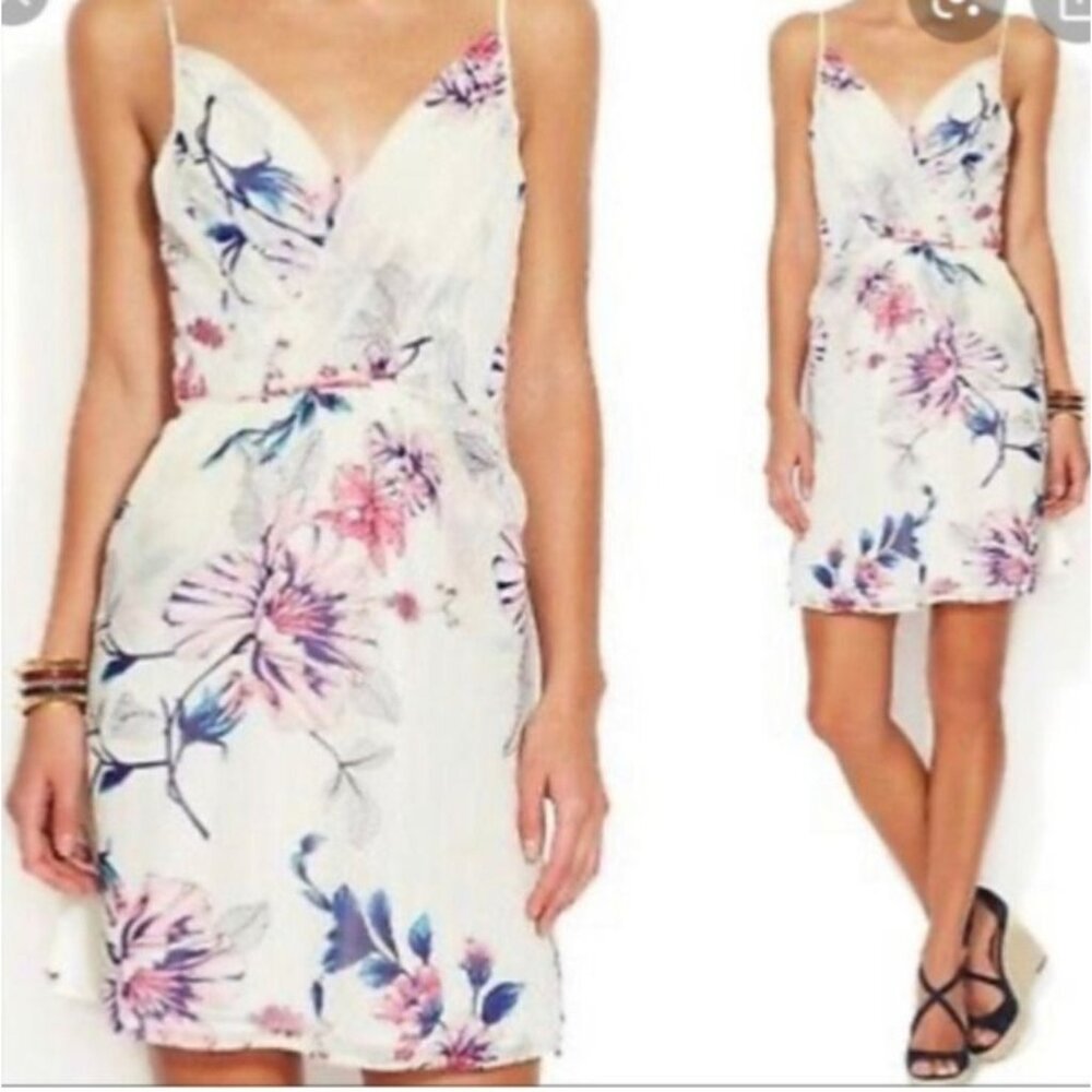 Yumi Kim Dress S Small Ivory Floral Pockets Goddess SILK $288 Flowy Summer Sun